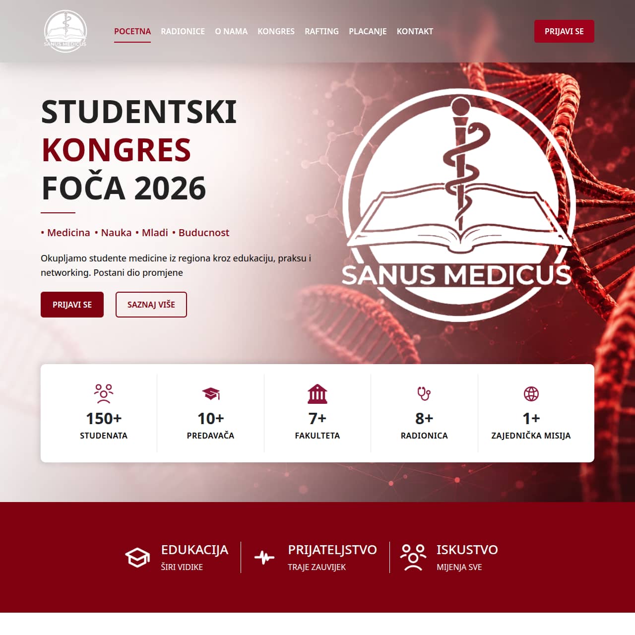 Sanus Medicus website on desktop